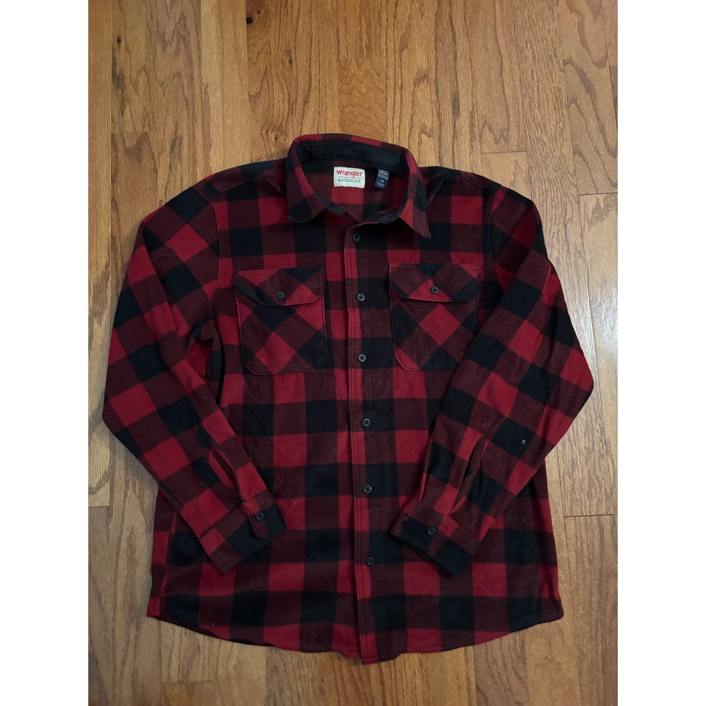 Wrangler Authentics Red and Black Flannel Size‎ Large